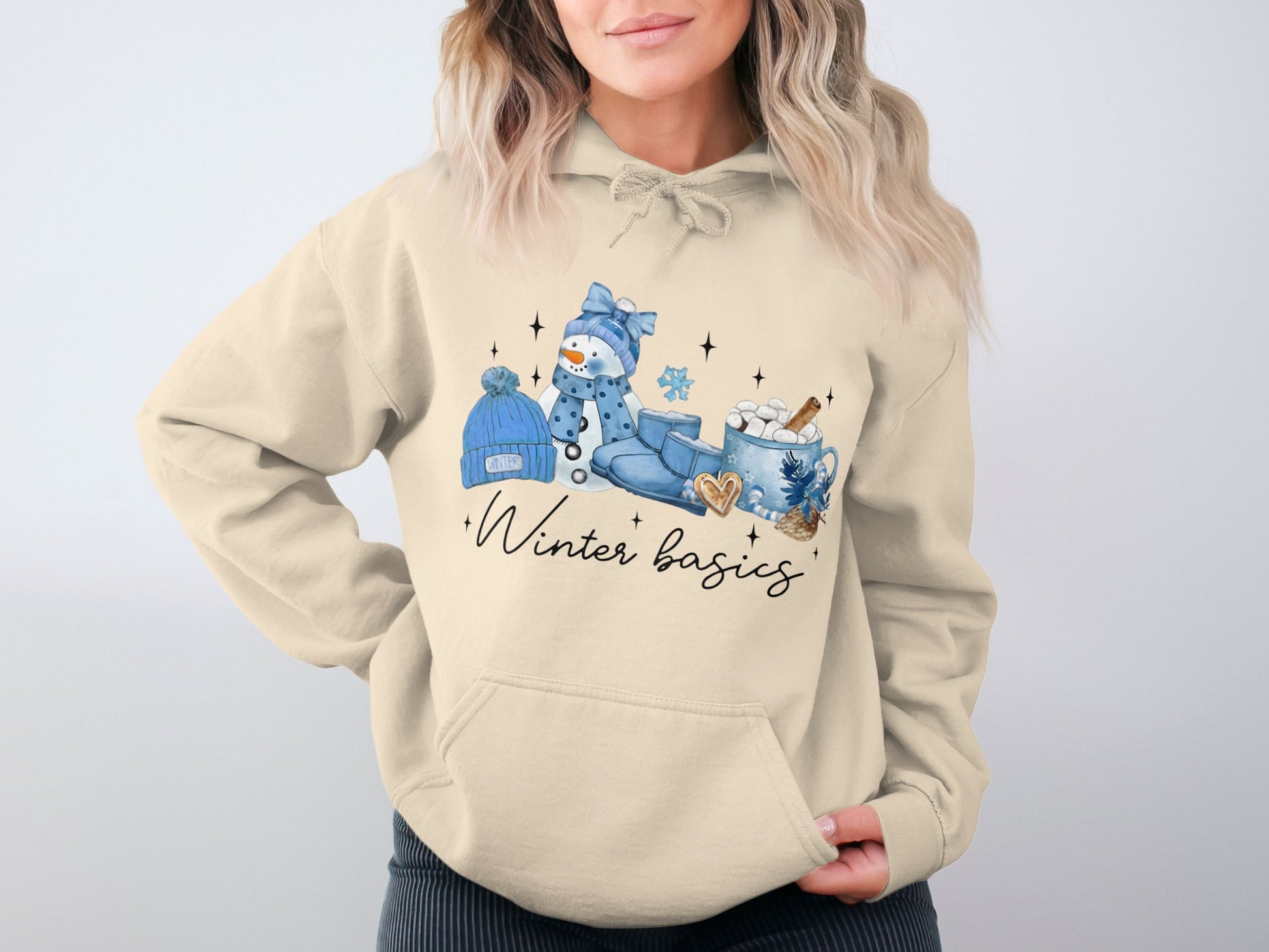 Winter basics cozy snowman hoodie product
