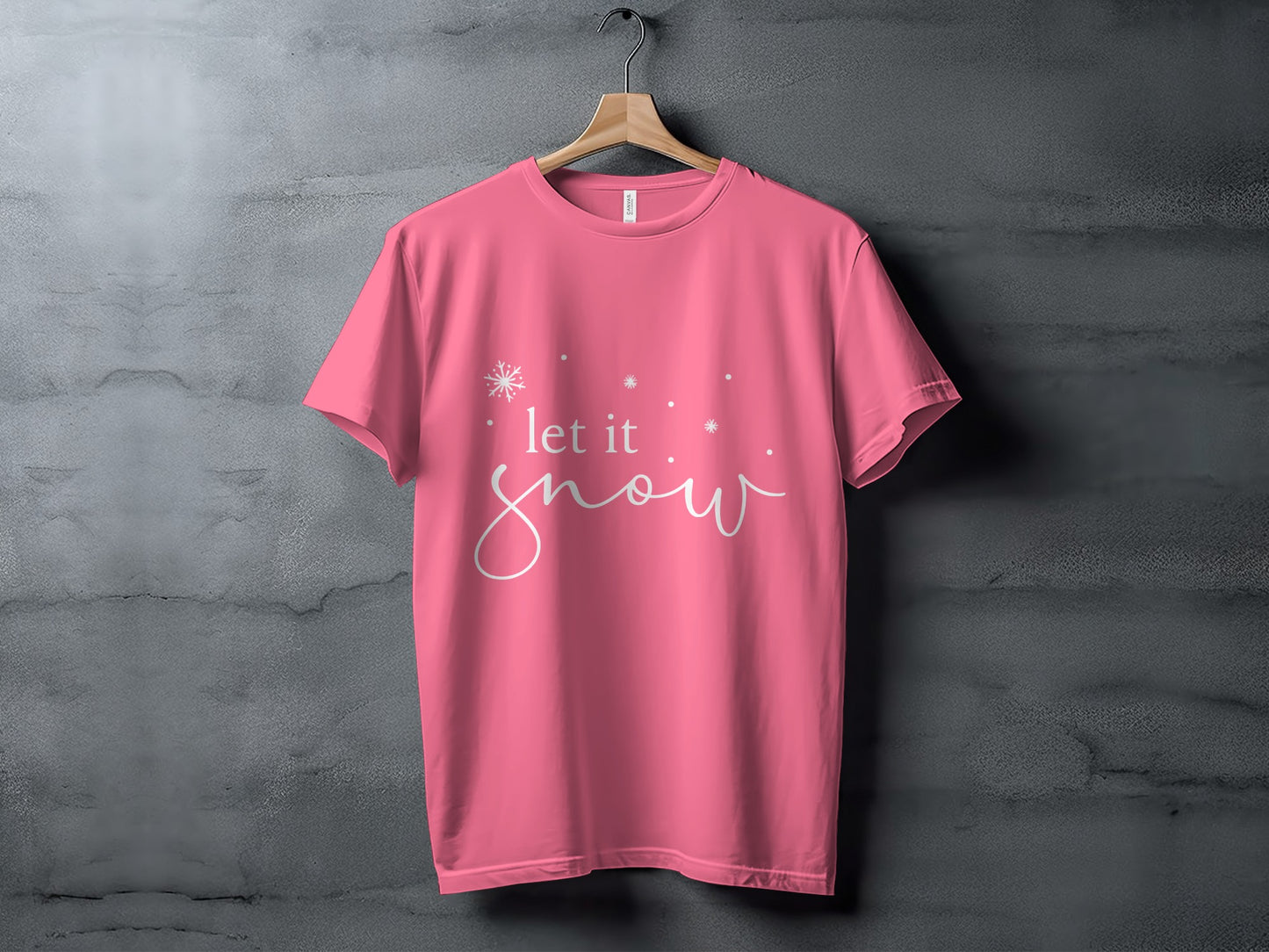 Let It Snow Pink Graphic Tee Product