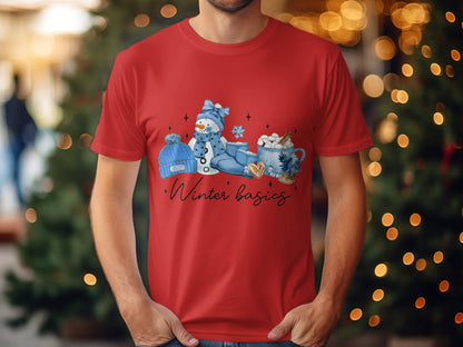 Winter Basics Snowman and Beanie Graphic Shirt