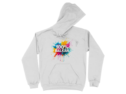 100% Balkan Colorful Splash Design Hoodie product type