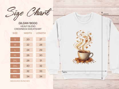 Cozy Autumn Coffee Design Crewneck Sweatshirt product