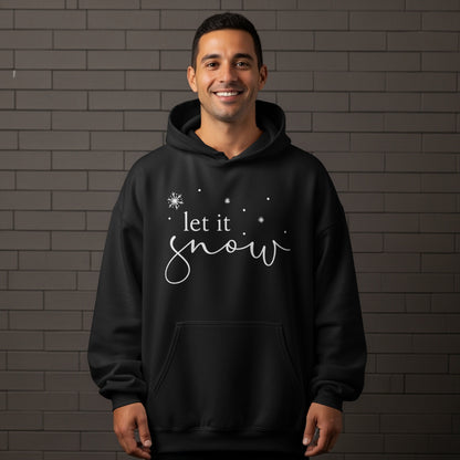 Let It Snow Design Printed Hoodie for Casual Wear