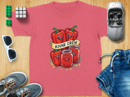 Ajvar Crew Peppers and Jars Fun Graphic T-Shirt product type