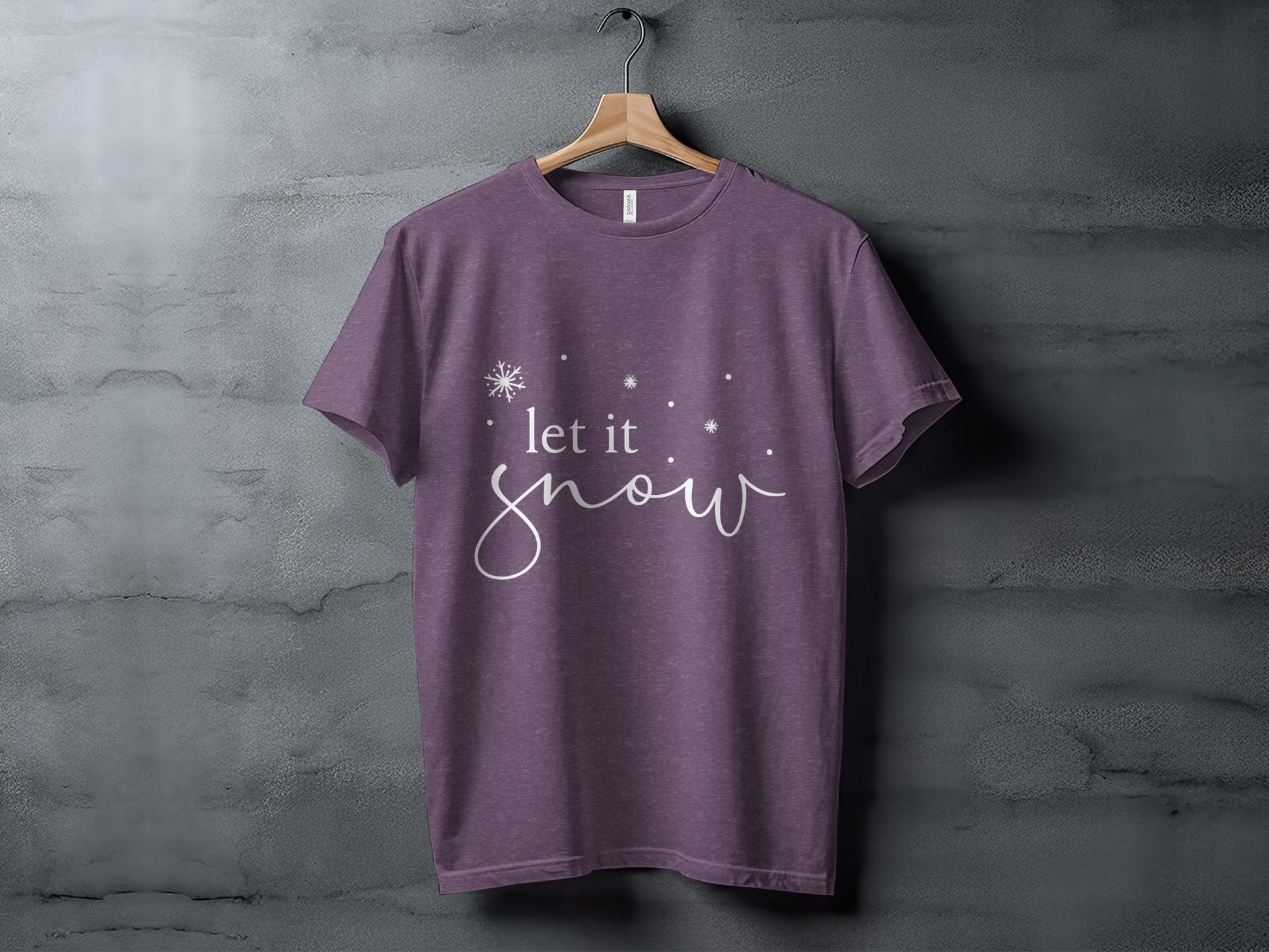 Let It Snow Graphic T-Shirt for Winter Clothing