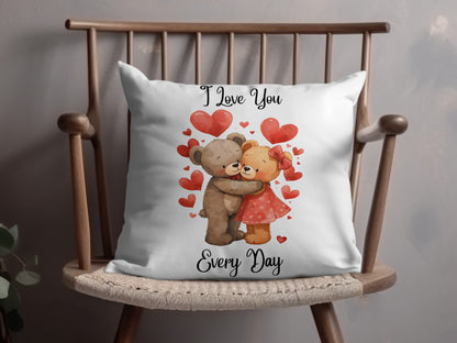 I Love You Every Day Bear Couple Pillow Product