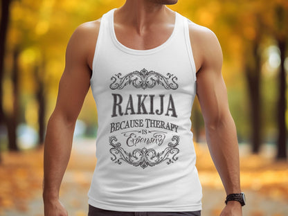 Rakija Because Therapy Is Expensive Tank Top Product