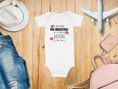 Irresistible Balkans Themed Baby Bodysuit Product Type