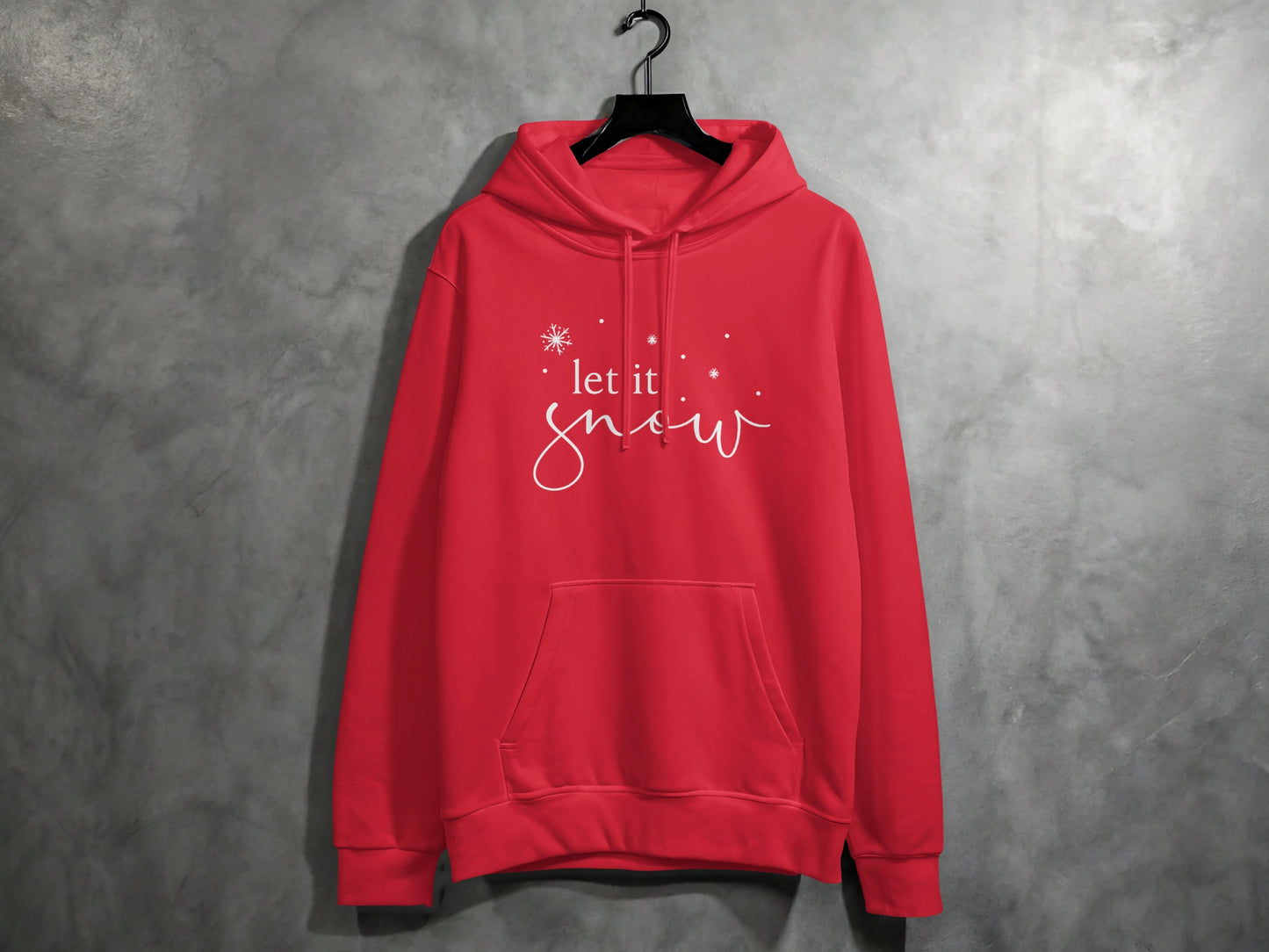 Let It Snow Red Hoodie Perfect for Winter Wear