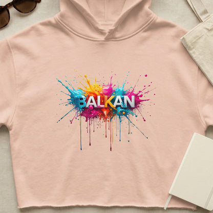 BALKAN colorful paint splatter design hoodie product type