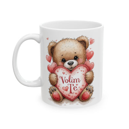Adorable Bear Volim Te Artwork Coffee Mug
