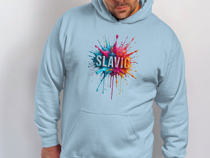 Slavic Vibrant Paint Splatter Design Hoodie product type