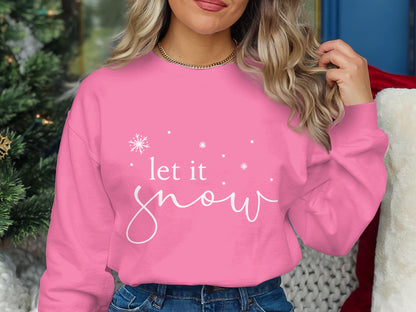 Let It Snow Lettering Women's Sweatshirt