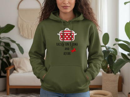 Raised on Sarma and Ajvar Hoodie product type