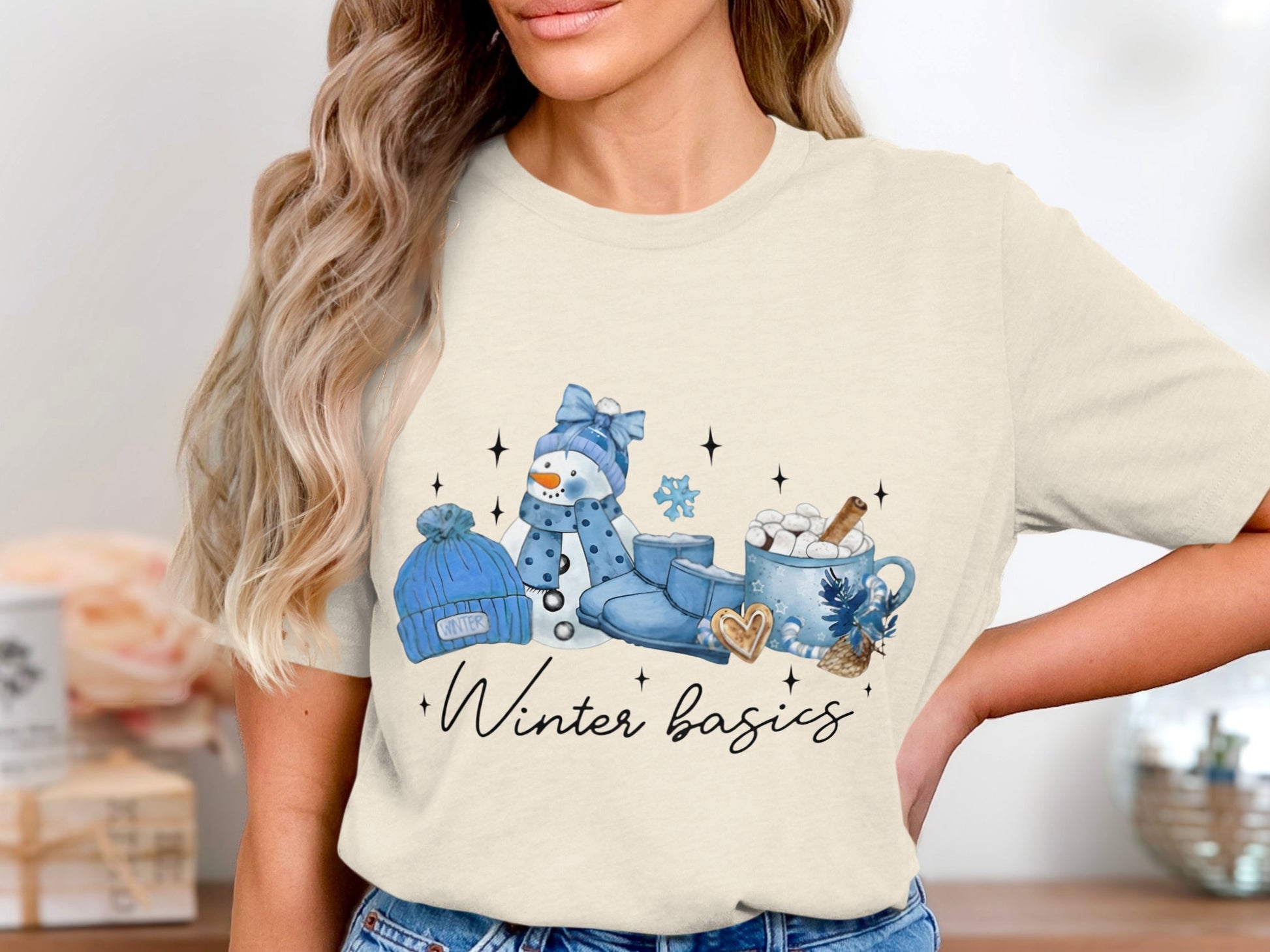 Winter Basics Snowman Boots Cocoa T-Shirt