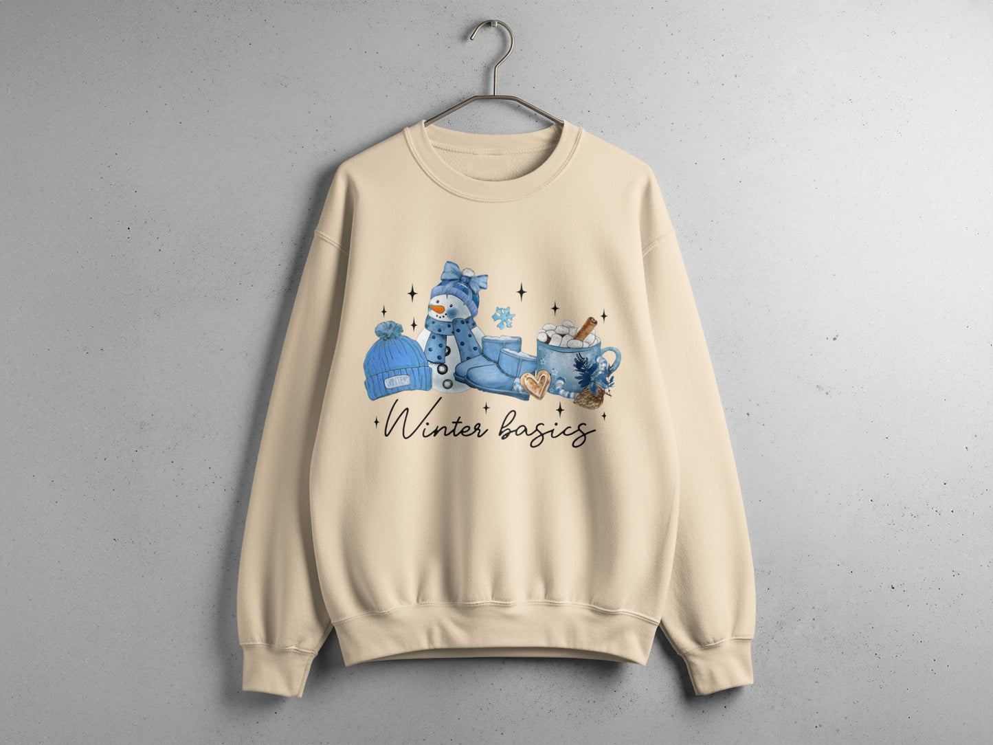 Winter Basics Snowman Design Cozy Sweatshirt