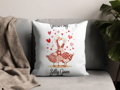 You Are My Silly Goose Throw Pillow for Home Decor