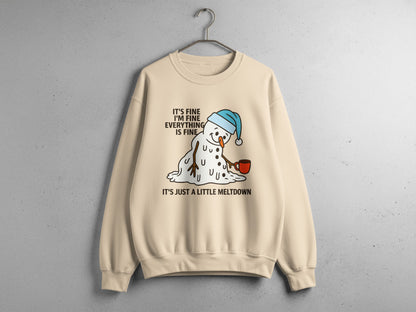 It's Fine Everything is Fine Sweater Fun Graphic Design