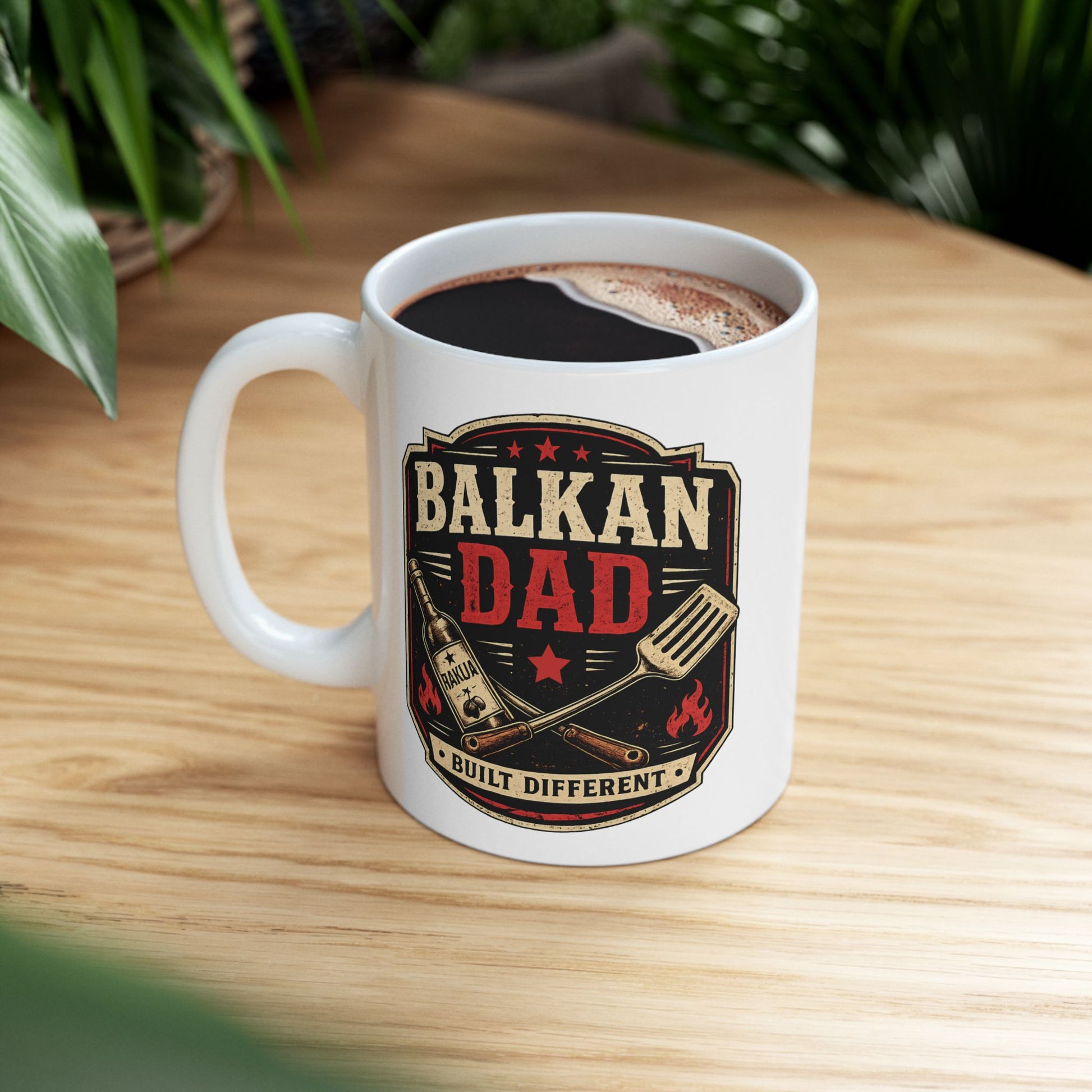Balkan Dad Built Different barbecue mug - dad gift