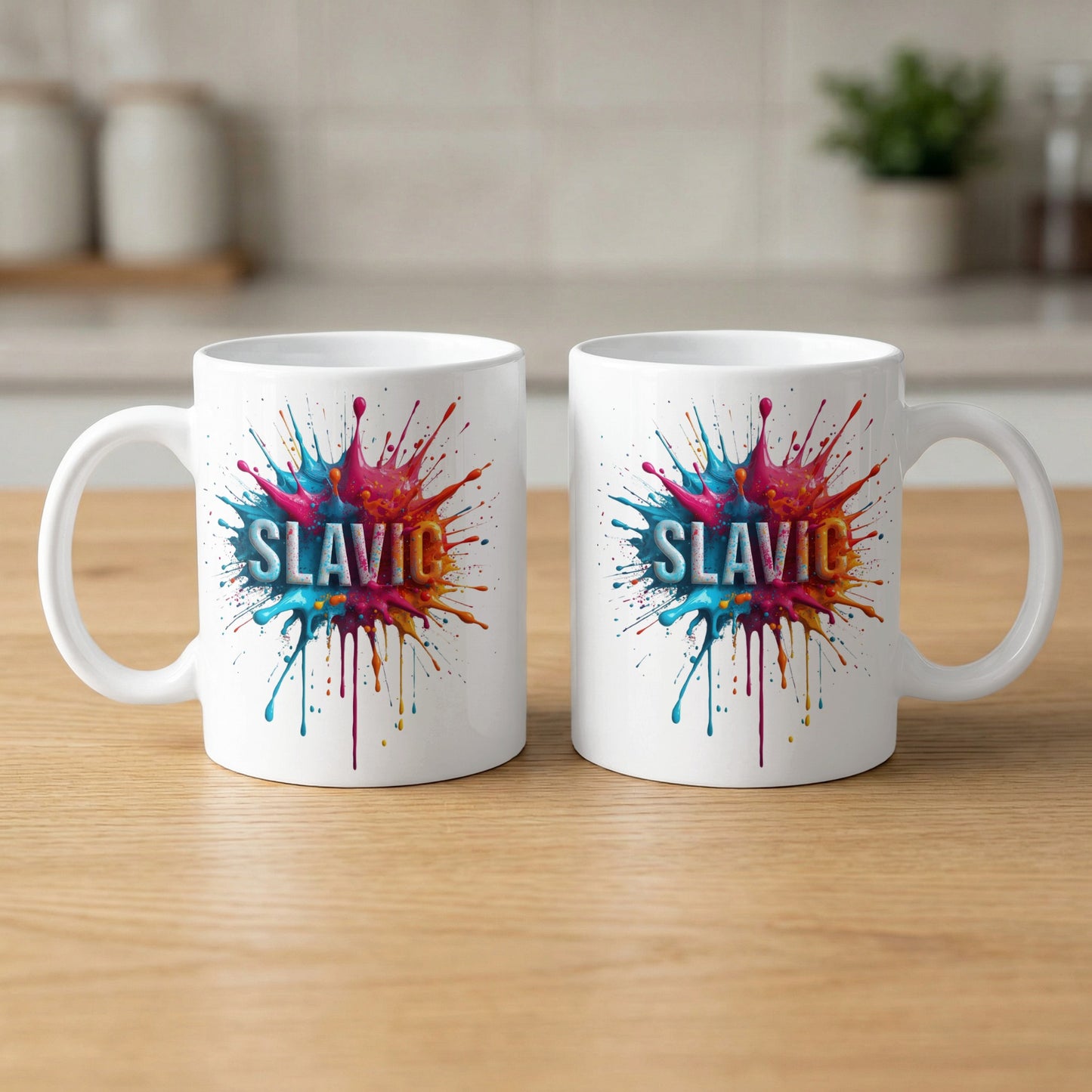 Colorful Paint Splash SLAVIC Design Mug product type
