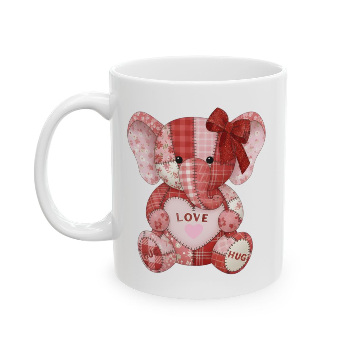 Cute Elephant Love Hug Valentine Gift Coffee Mug