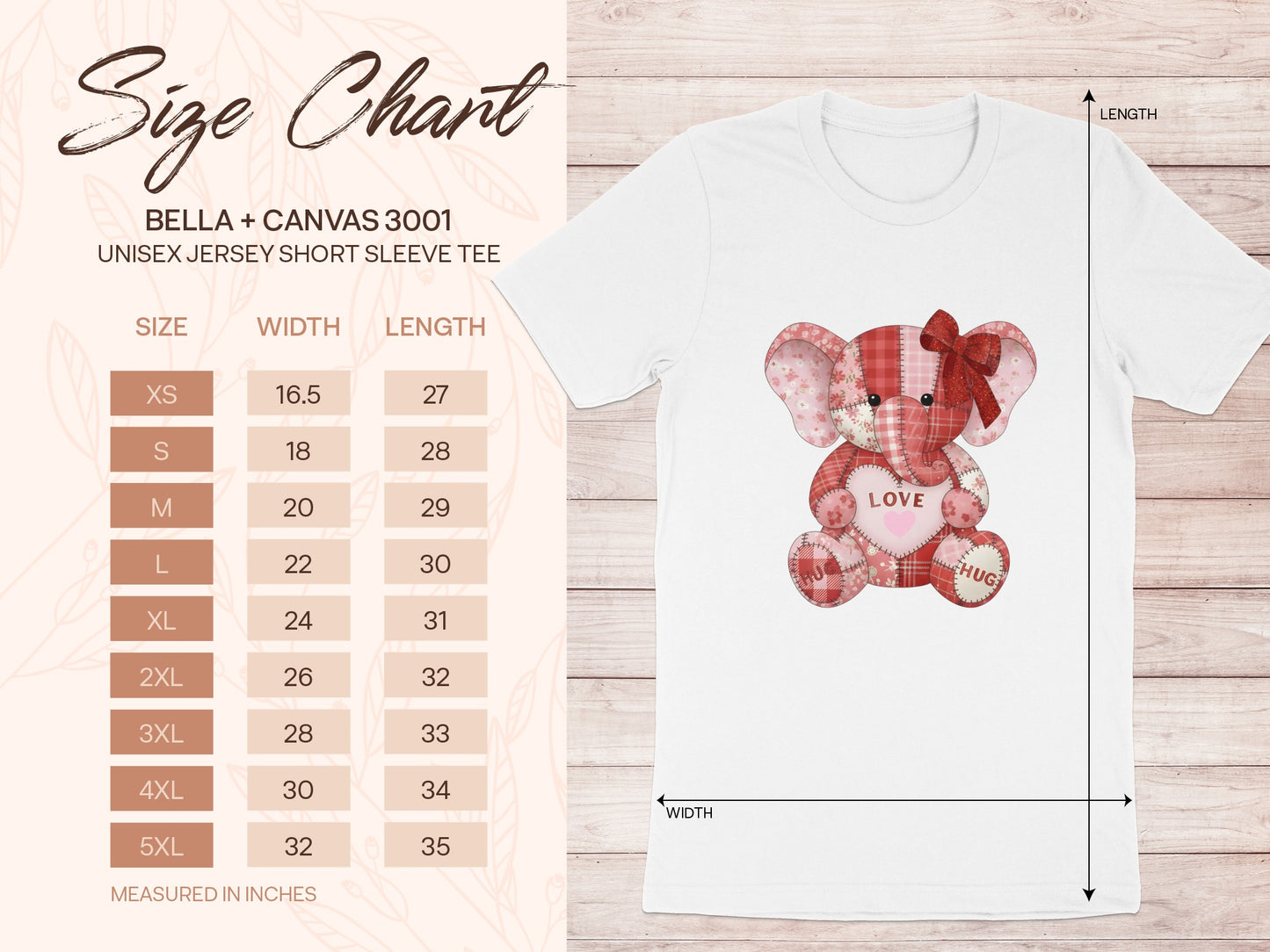 Cute Elephant Love Hug Design Unisex Tee Shirt