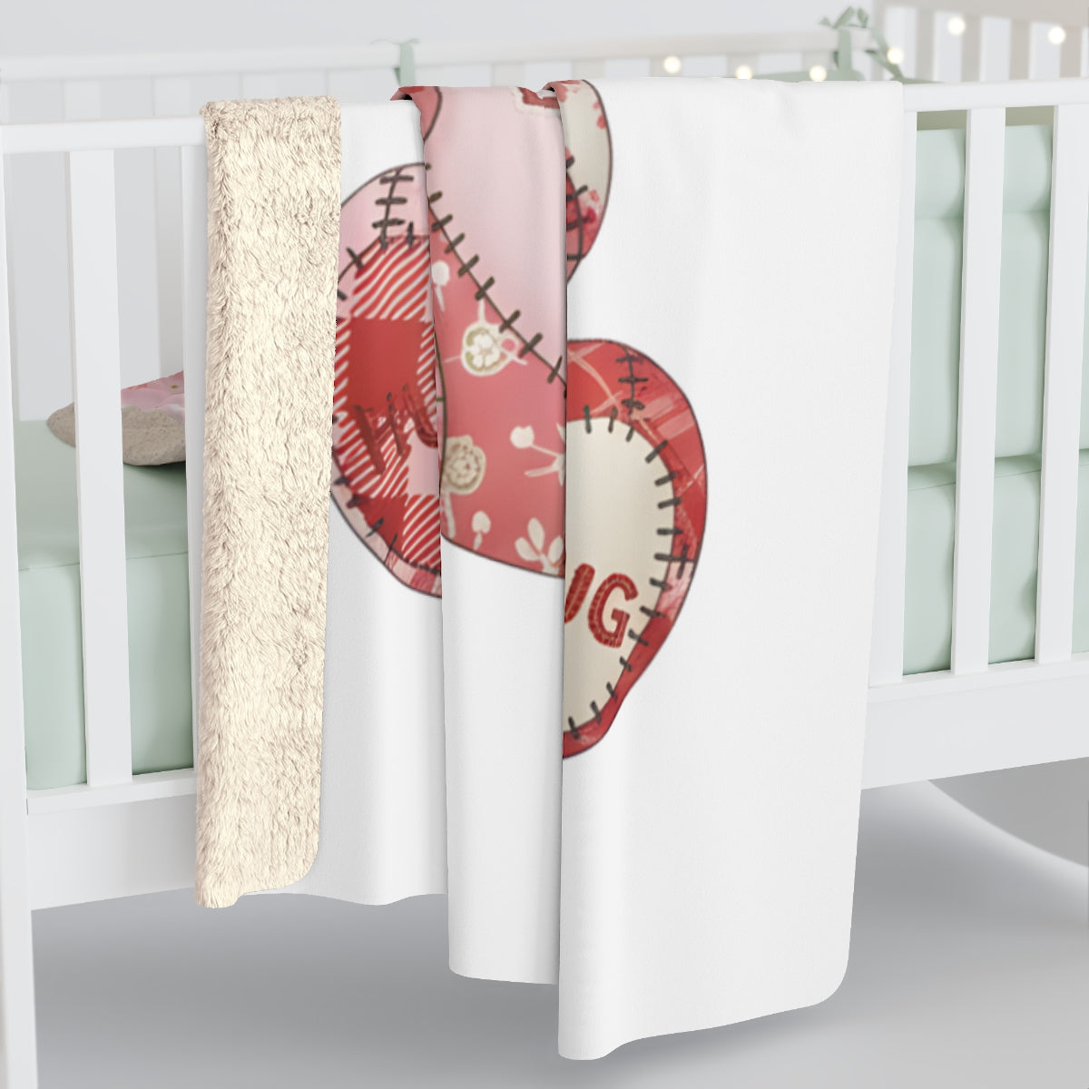 Heart Patchwork Design Soft Baby Blanket Product