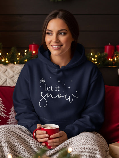 Let It Snow cozy holiday-themed hoodie product