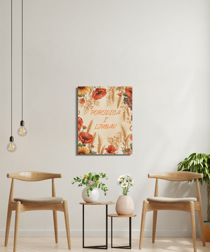 Family And Love Floral Decor Art Print product type