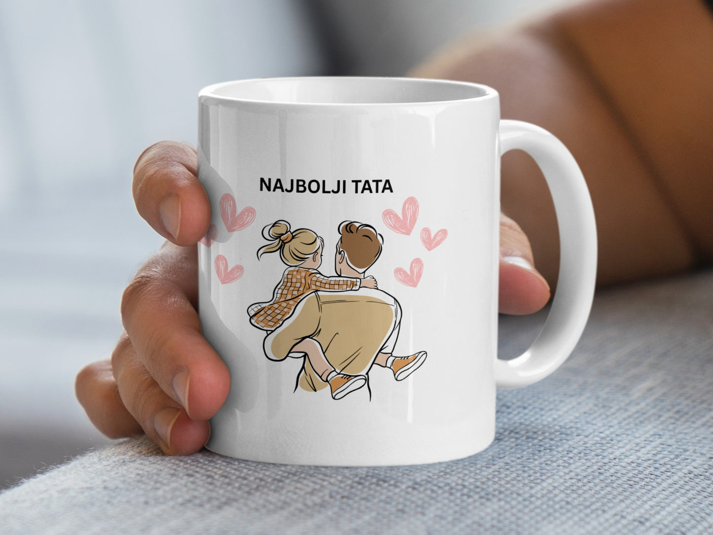 Best Dad Illustrated Coffee Mug for Dad Gift