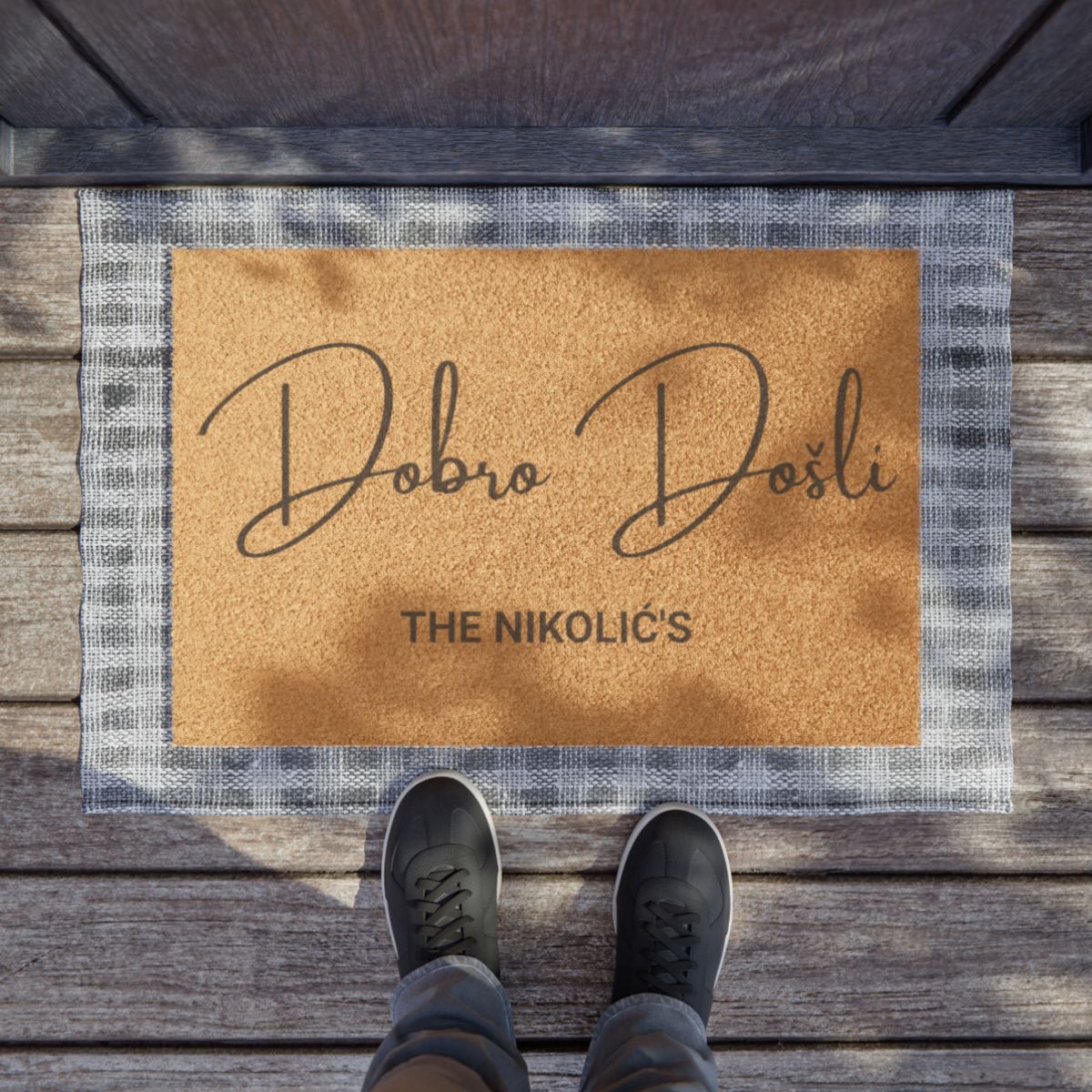 Dobro Došli Personalized Welcome Mat Decor