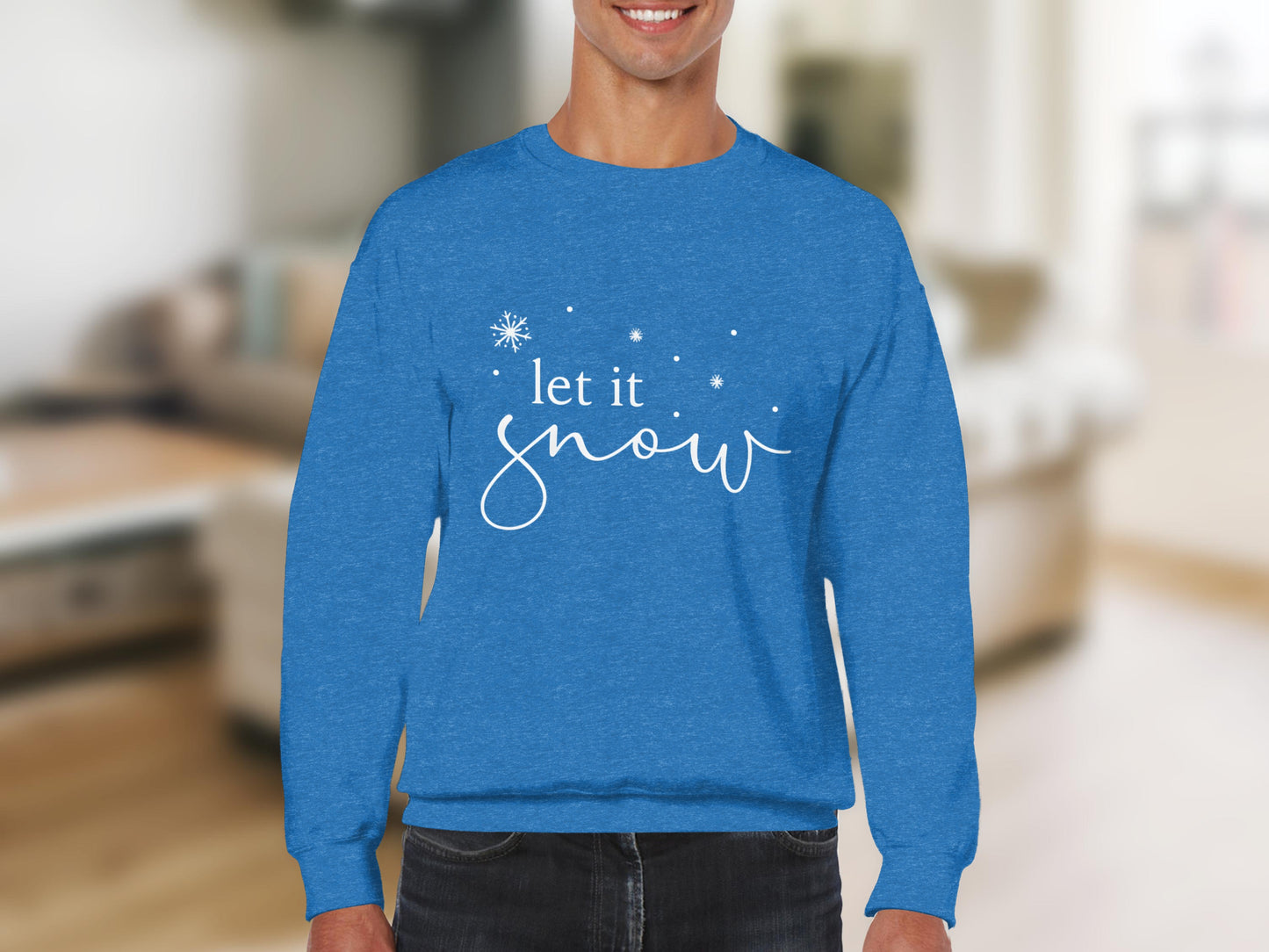 Cozy Blue Let It Snow Winter Sweatshirt Product
