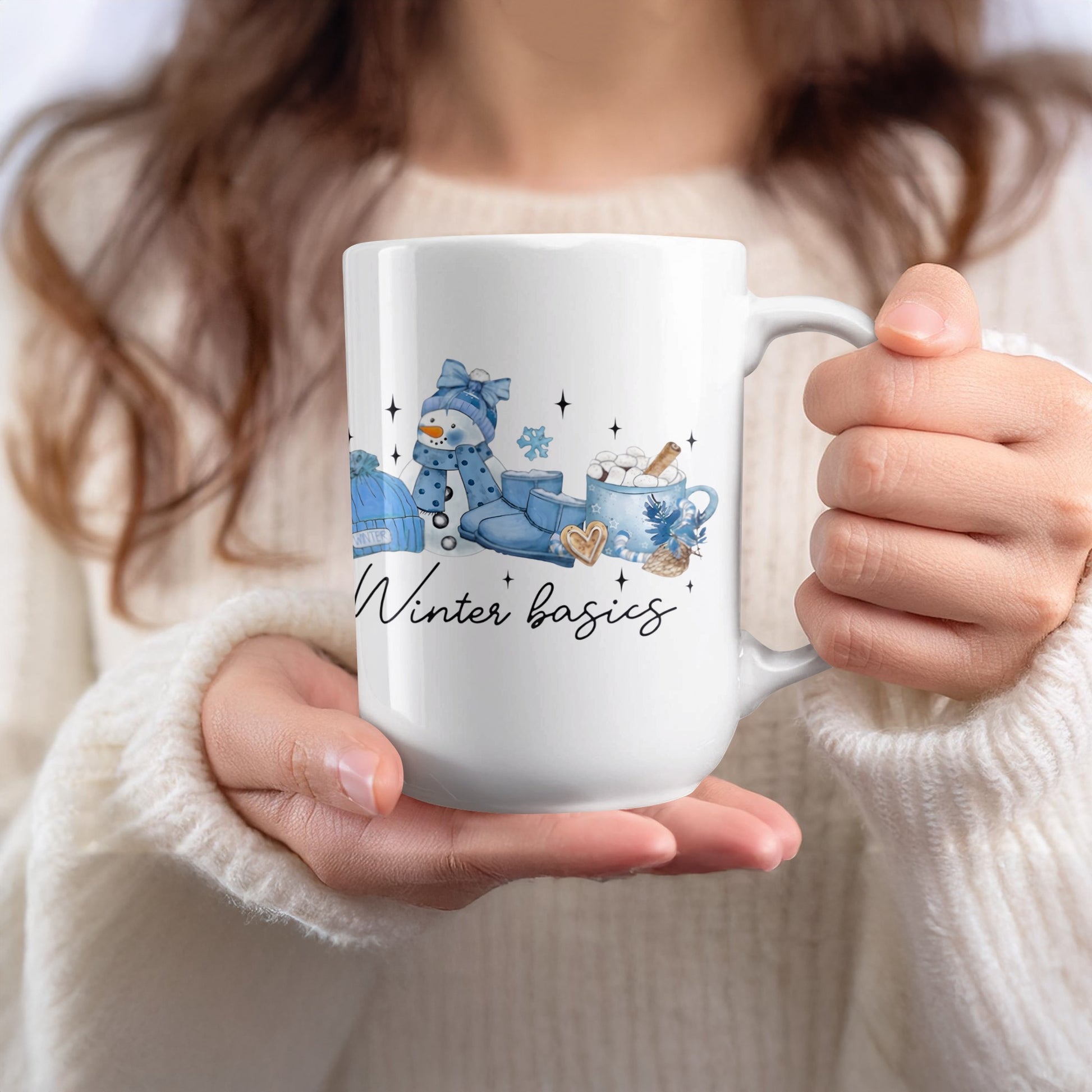 Winter Basics Festive Snowman Design Mug