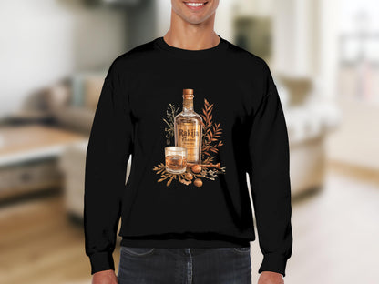 Whiskey Bottle And Glass Graphic Sweatshirt product