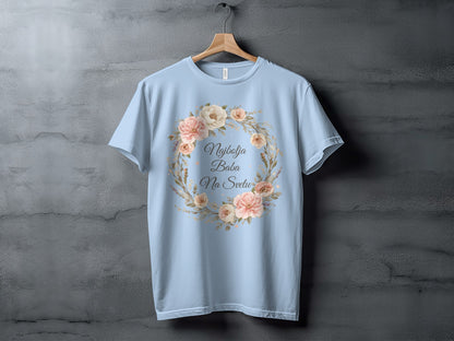 Najbolja Baba Na Svetu Floral Wreath T-Shirt