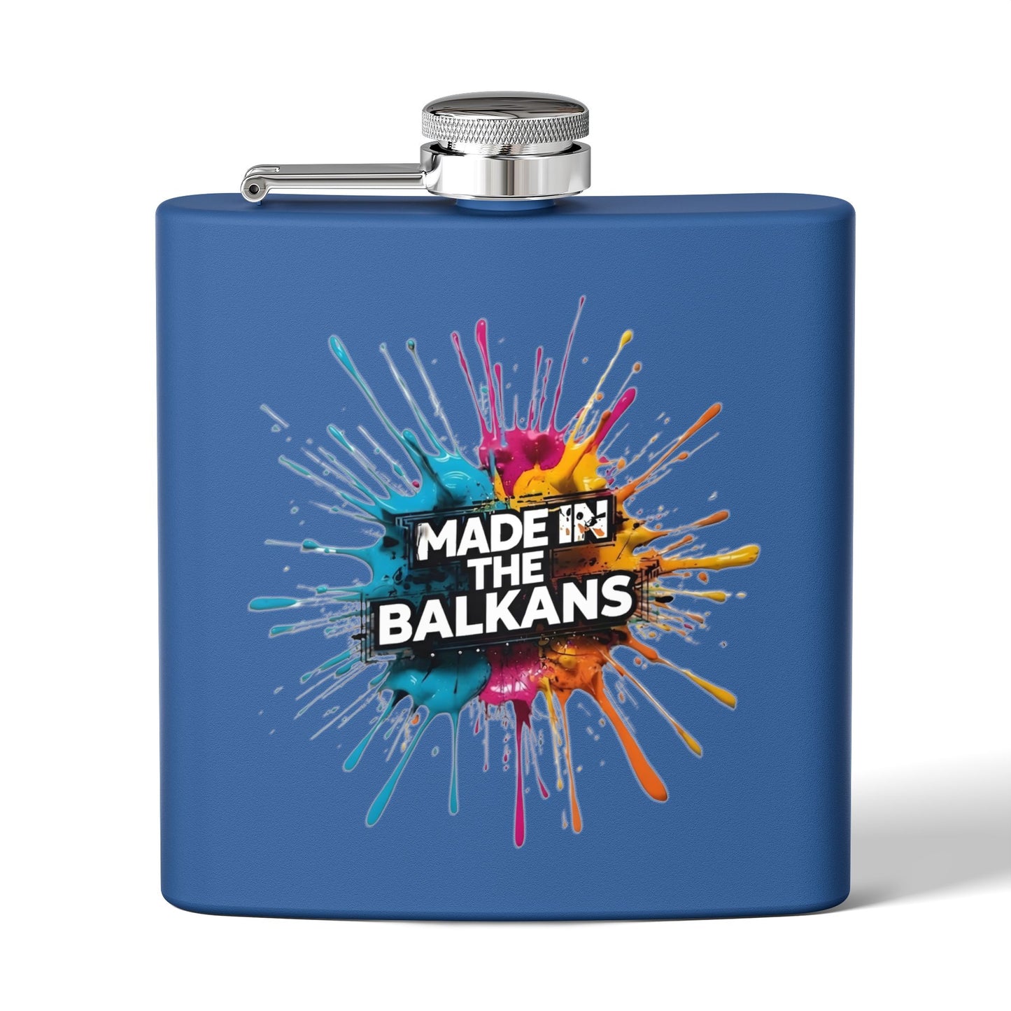 Made IN THE BALKANS Colorful Splatter Design Flask product type