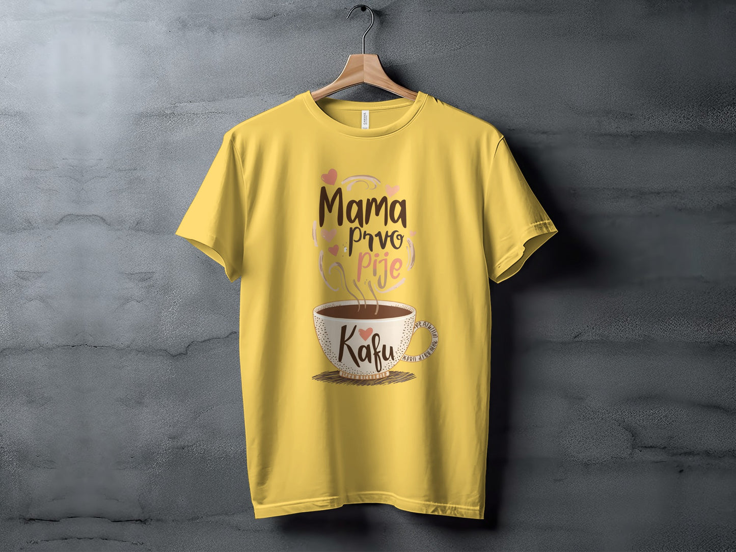 Mama Pije Kafu Graphic Print T-shirt for Coffee Lovers