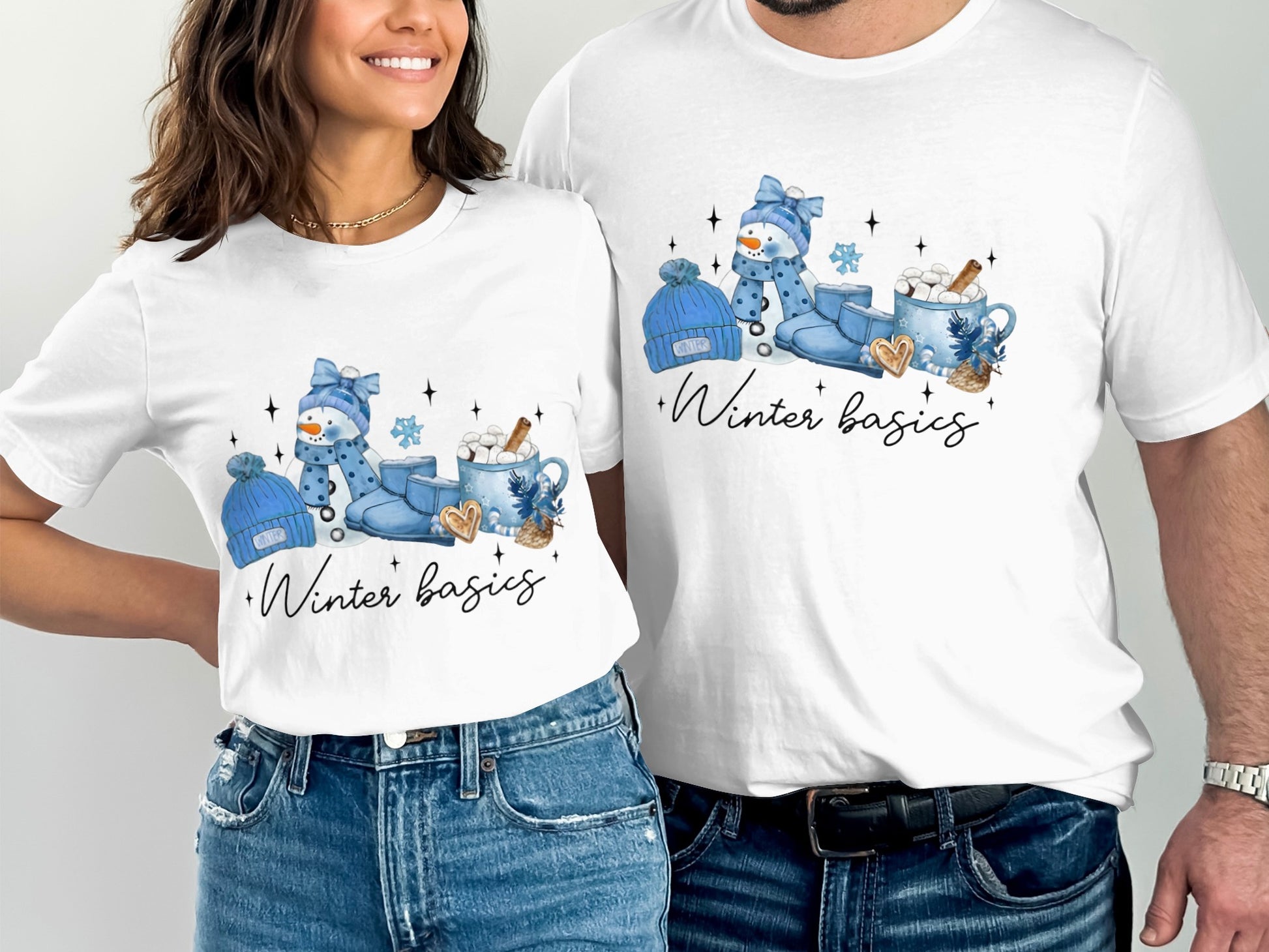 Winter Basics Snowman Graphic Tee Shirt