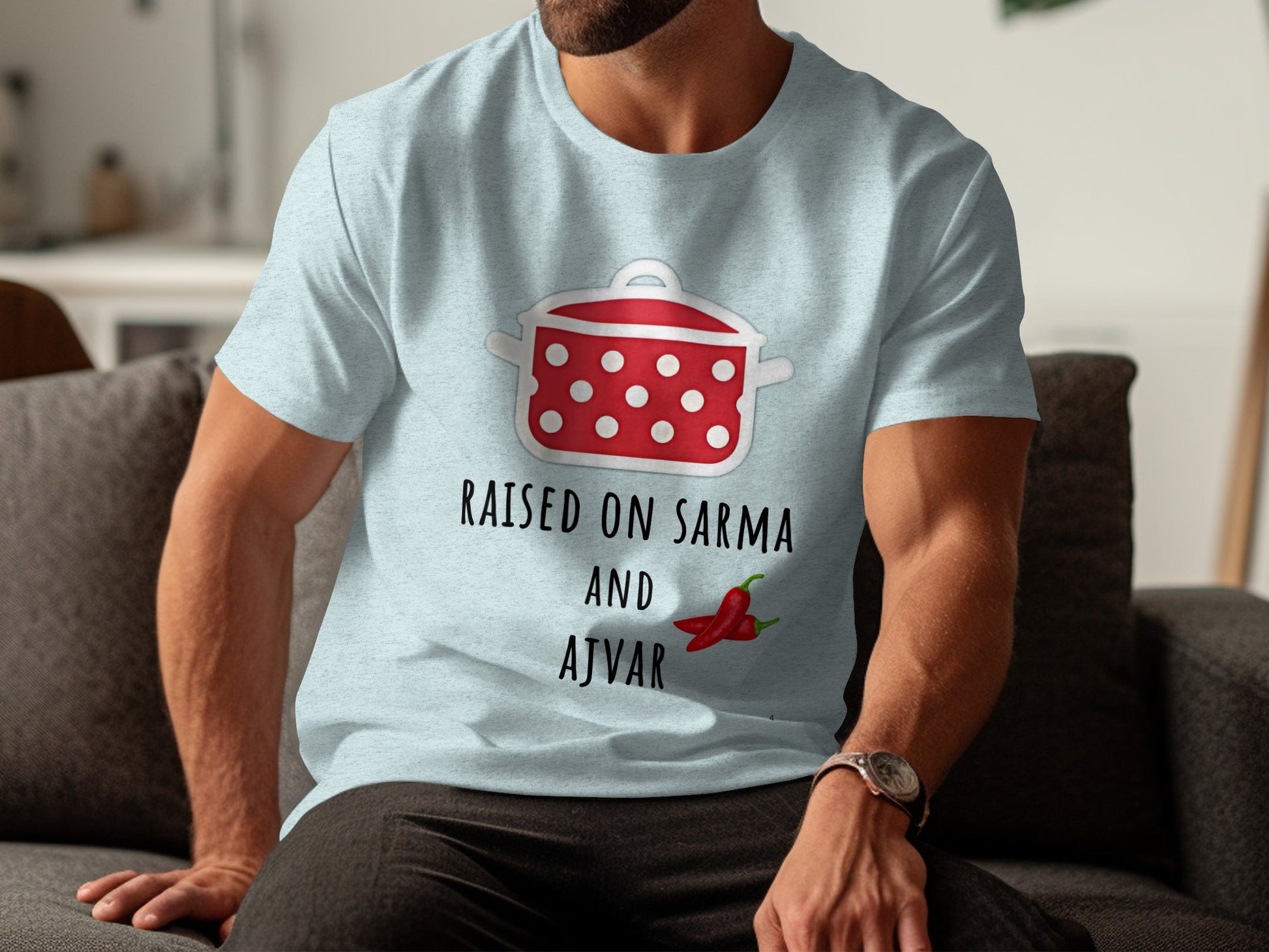 Raised on Sarma and Ajvar T-shirt product type