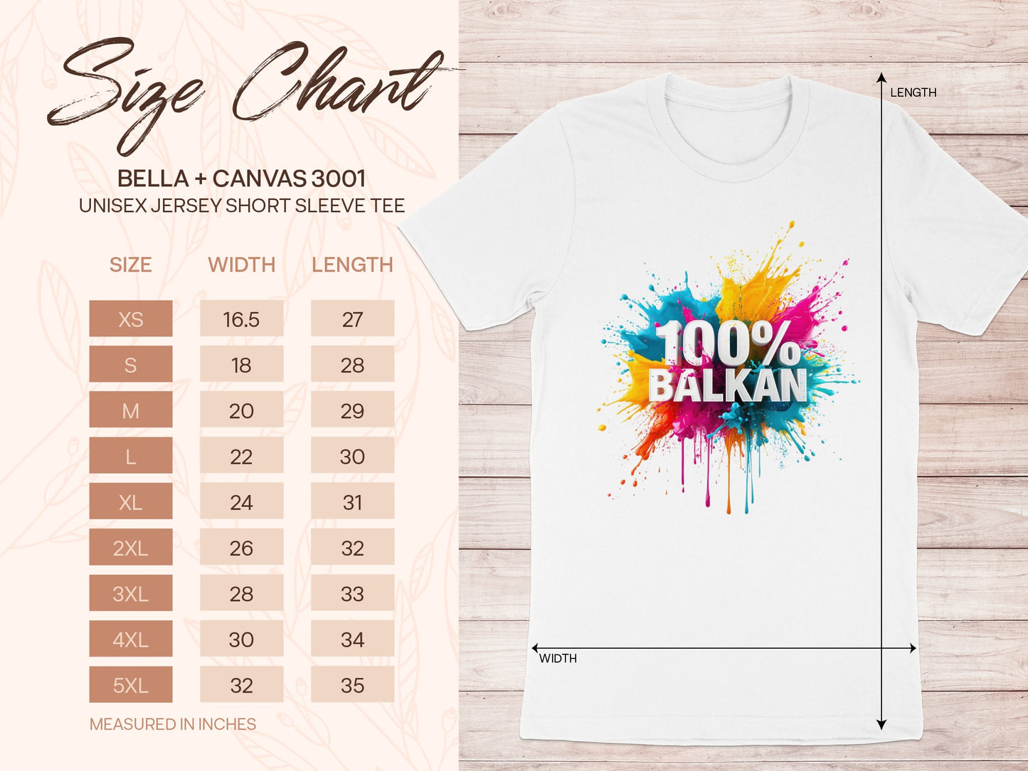 100% Balkan Colorful Paint Splatter Design Unisex Short Sleeve product type