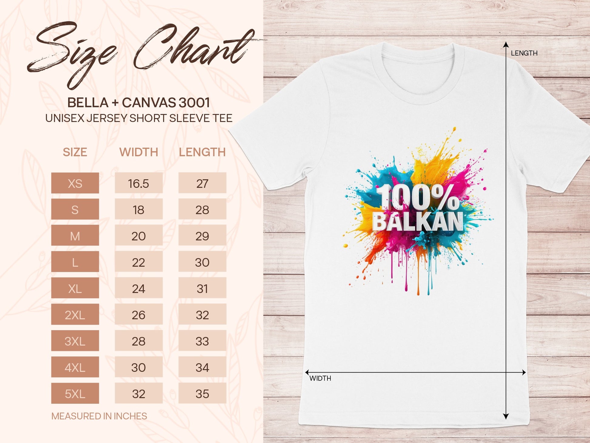 100% Balkan Colorful Paint Splatter Design Unisex Short Sleeve product type