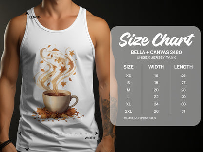 Autumn Leaves and Coffee Unisex Jersey Tank product