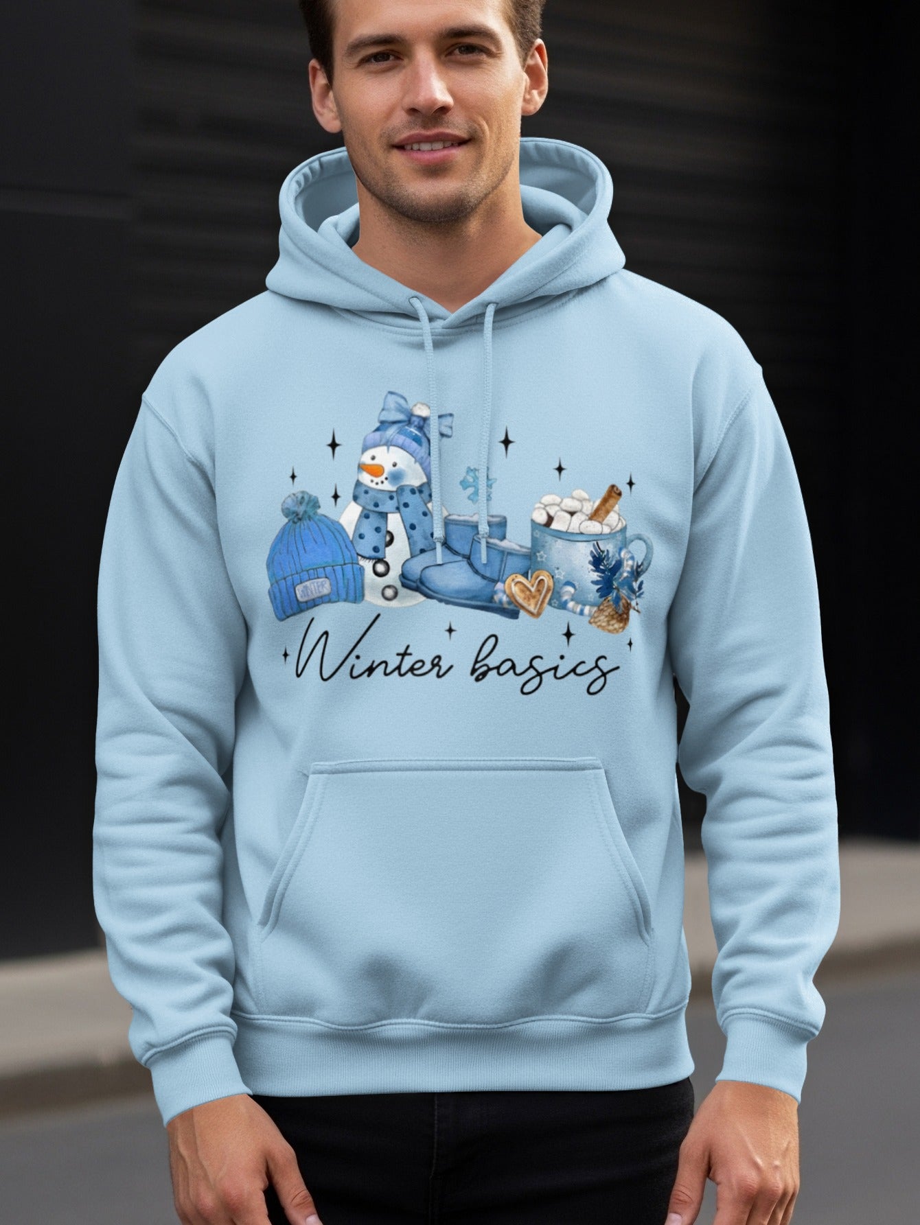 Winter Basics Themed Graphic Hoodie Product