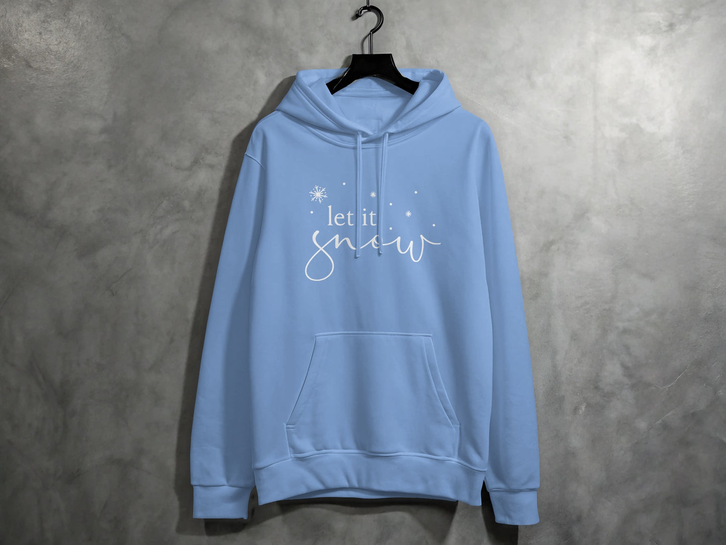 Let It Snow Light Blue Hoodie Product