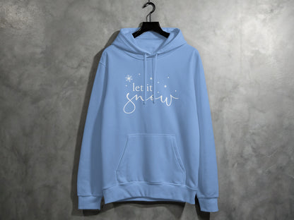 Let It Snow Light Blue Hoodie Product
