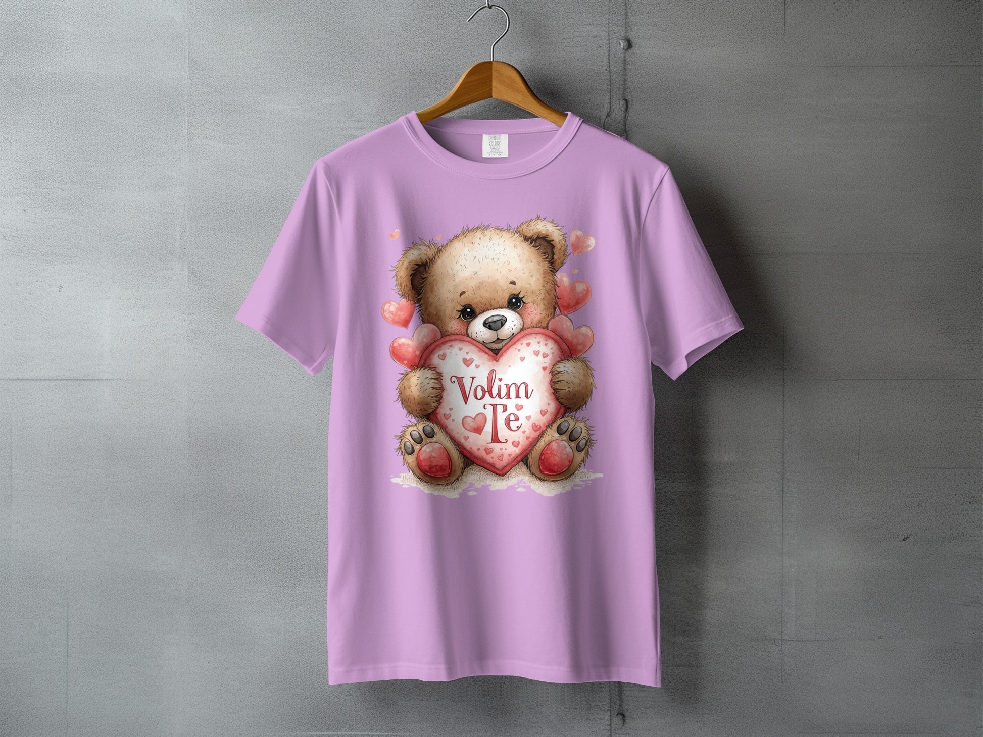 Cute Teddy Bear with Heart Design T-Shirt