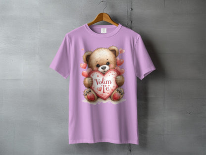 Cute Teddy Bear with Heart Design T-Shirt