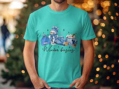 Winter Basics Snowman And Hot Cocoa T-Shirt Product