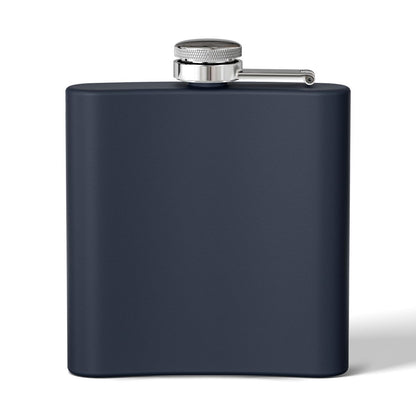 Sleek Navy Blue Hip Flask for Discreet Liquor Storage