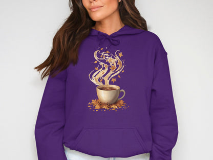 Autumn Leaves, coffe Hoodie | Jesen Stize Collection