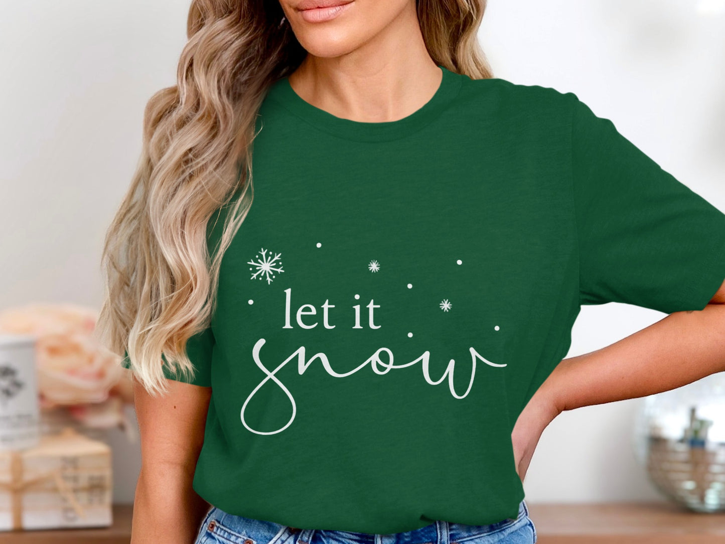 Festive Let It Snow Women's Seasonal T-shirt